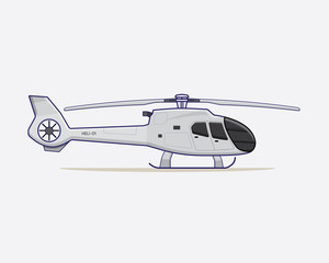 helicopter simple graphic on white background