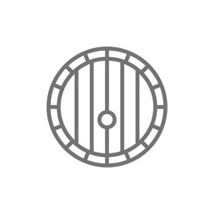 Wine barrel line icon.