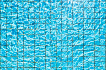 Blue ceramic tile mosaic in swimming pool - seamless texture