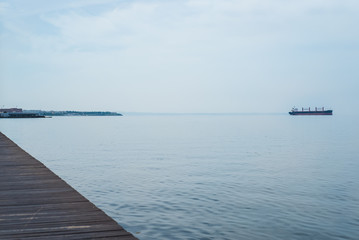 Urban promenade by the sea