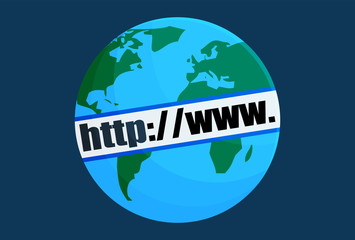 Internet a nivel mundial en un planeta.