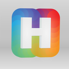 Fototapeta premium 3D character from a fontset with colorful background, vector illustartion