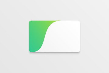 Colorful modern white card template with colorful design