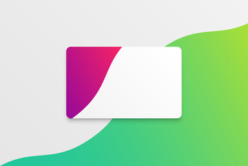 Colorful modern white card template with colorful design