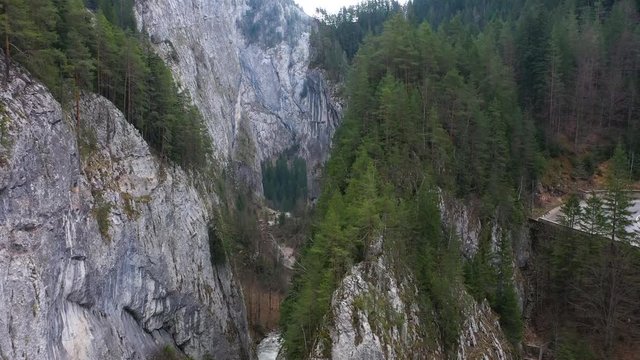 High rocks at Bicaz gorges.
