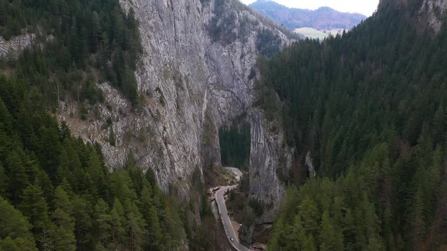High rocks at Bicaz gorges.