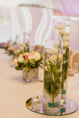 beautiful wedding decor, wedding ceremony, restaurant