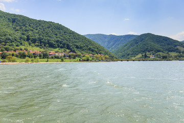 View of Danube river nature landscape