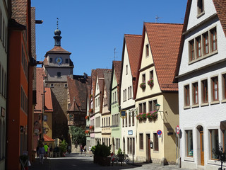 Strassen und Gassen im historischem Rothenburg ob d Tauber