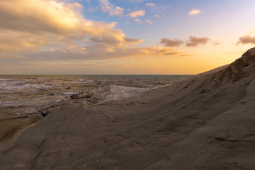 Turkish Staircase at sunset, Sicily island, Italy