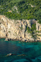 Paisaje en el entorno del Pueblo de Paleokastritsa, Isla de Corfú, Islas Jónicas, Grecia, Mar Mediterráneo