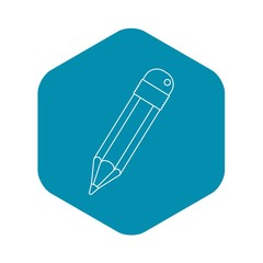 Pencil icon. Outline illustration of pencil vector icon for web