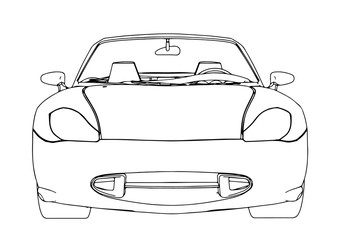 Obraz na płótnie Canvas sketch of sport car on white background vector