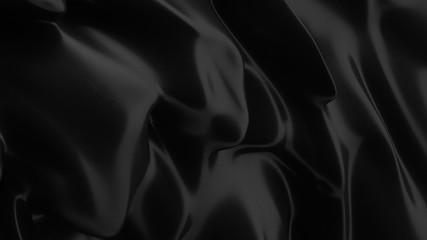 Obraz premium Streszczenie czarne tło. Gładka czarna fala. Porysowany plastik. Ciemna luksusowa tekstura. Ropa naftowa, ropa naftowa, ropa naftowa. Jedwab, satyna. Czarna smoła, guma
