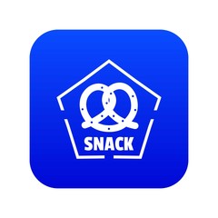 Snack icon blue vector isolated on white background