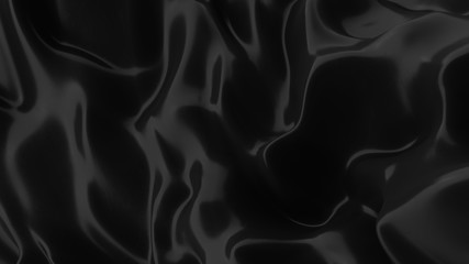 Abstract black background. Smooth black wave . Scratched Plastic. Dark luxury texture. Oil, petroleum, rock-oil. Silk, satin. Black tar, gum