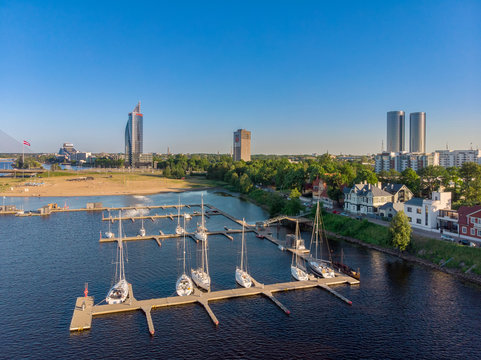 riga city yacht harbor 