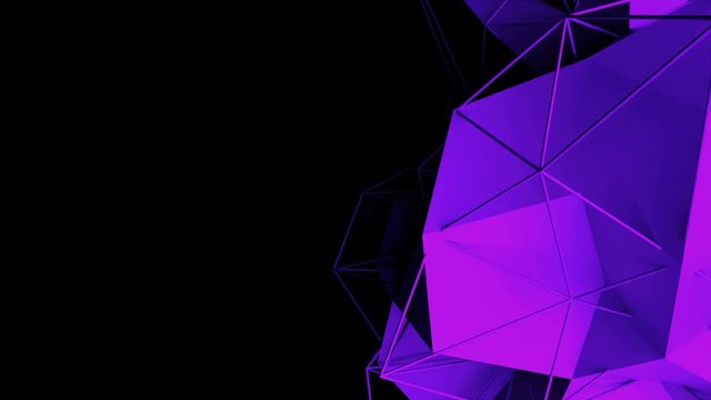 3d rendering fractal object with mesh grid in dark space, abstract modern background, computer generated