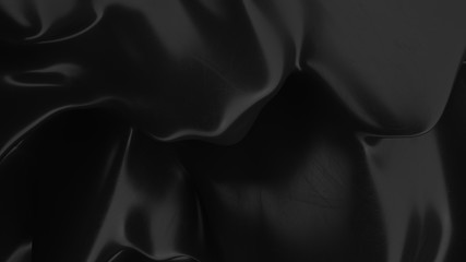 Fototapeta na wymiar Abstract black background. Smooth black wave . Scratched Plastic. Dark luxury texture. Oil, petroleum, rock-oil. Silk, satin. Black tar, gum