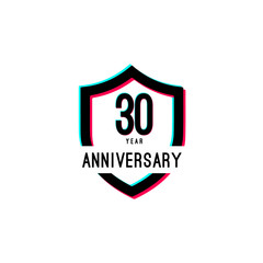 30 Year Anniversary Celebration Vector Template Design Illustration