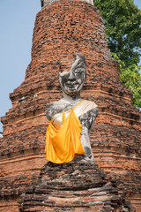 Ancient Buddha Statues In Ayutthaya.