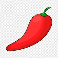 Red chilli pepper icon. Cartoon illustration of chilli vector icon for web design
