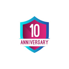 10 Year Anniversary Celebration Vector Template Design Illustration
