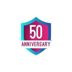 50 Year Anniversary Celebration Vector Template Design Illustration