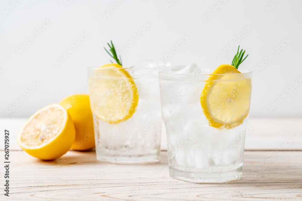 Poster ice lemonade soda