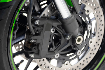 Fototapeta na wymiar High Quality Motorcycle Front Brake Calipers.