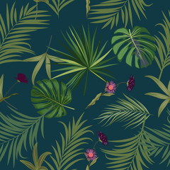 Tropical vector seamless pattern