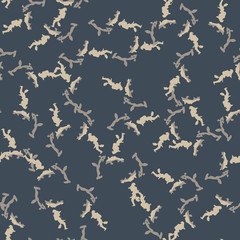 Urban camouflage of various shades of beige, grey and blue colors