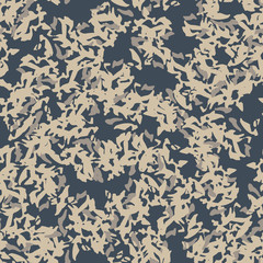 Urban camouflage of various shades of beige, grey and blue colors