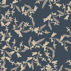 Urban camouflage of various shades of beige, grey and blue colors