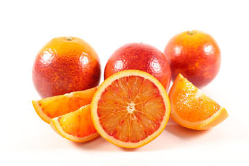 red orange isolated on white background