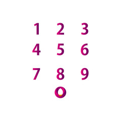 Year Anniversary Number Set Celebration Vector Template Design Illustration