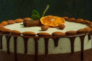 Vegan chocolate dessert cake