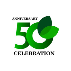 50 Year Anniversary Celebration Vector Template Design Illustration
