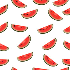 seamless wallpaper with watermelons, vector, pattern