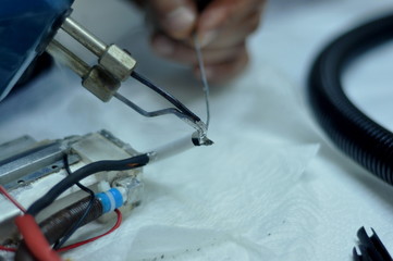 Repair workshop for soldering and repair maintenance repair order