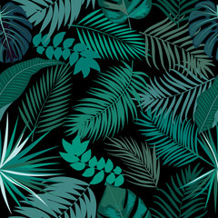 Tropical vector seamless pattern.