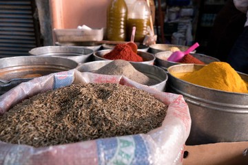 colorful variety of arabic spices