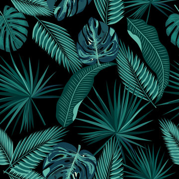 Tropical vector seamless pattern