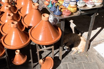preparation of a traditional moroccan tajin