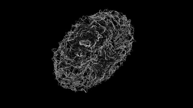 3d render microbe. Virus or gem 3d render background. Close-up of microscopic world. Loopable animation