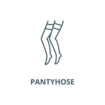 Pantyhose Vector Line Icon, Outline Concept, Linear Sign