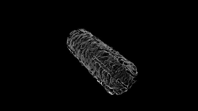 3d render microbe. Virus or gem 3d render background. Close-up of microscopic world. Loopable animation