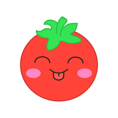 Tomato cute kawaii vector character