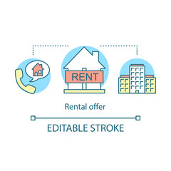 Naklejka premium Rental offer concept icon