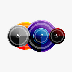 Colorful glossy circles background